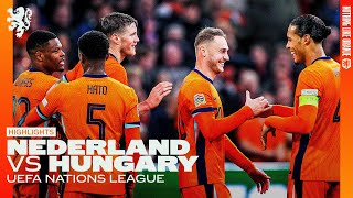 Qualified for the NationsLeague QUARTERFINALS 💪  Highlights Nederland  Hungary [upl. by Annoyk]