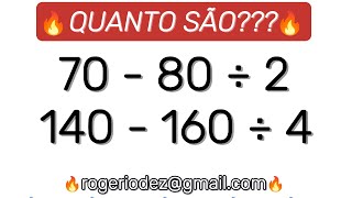 QUANTOS SÃO COMO CALCULAR RÁPIDO 70  80 ÷ 2 e 140  160 ÷ 4❓️ CONCURSOS CORREIOS CEF INSS [upl. by Mowbray]