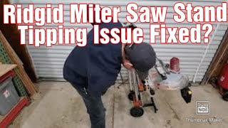 Ridgid Professional Compact Miter Saw Stand AC9960 tipping issue solved [upl. by Pollux]