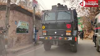 Encounter underway between security forces and militants in Dachigam Srinagar [upl. by Aivon]