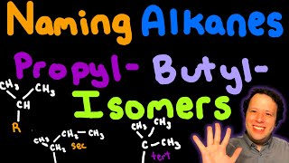 Naming Alkanes with Propyl amp Butyl Isomers  Organic Chemistry Tutorial for Students [upl. by Wobniar]