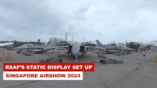 RSAFs Static Display Set Up Singapore Airshow 2024 [upl. by Krucik]