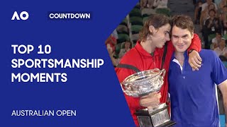 Top 10 Greatest Sportsmanship Moments  Australian Open [upl. by Maynord]