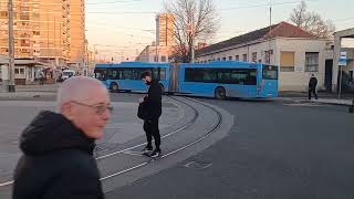 Trams Zagreb 17  Line 12  Bus ZET draw turns Ljubljanica  Zagreb [upl. by Angelika317]