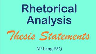 How to Write a Rhetorical Analysis Essay Introduction  Coach Hall Writes [upl. by Devitt202]