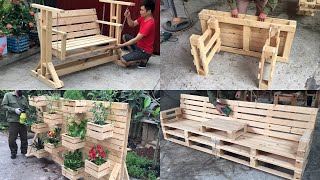 4 DIY ideas best creative and recycled pallet  Creative Uses For Old Pallets [upl. by Uthrop]