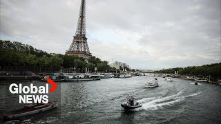 Paris Olympics Opening ceremony rehearsal held on Seine river [upl. by Aniat]