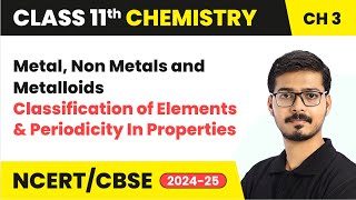 Metal Non Metals and Metalloids  Classification of Elements  Class 11 Chemistry Chapter 3 [upl. by Tuhn]