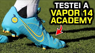 Chuteira LEVE e CONFORTÁVEL 👀  Testei a chuteira campo Nike Mercurial Vapor 14 Academy FGMG [upl. by Sheila]