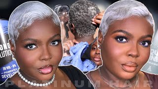 How I CUT BLEACH TONE and STYLE my PLATINUM HAIR  using Blonde Solutions [upl. by Aiden295]