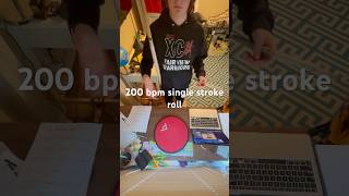 200 bpm single stroke roll drummer drums snare snaredrum rudiments drumloops [upl. by Rot]