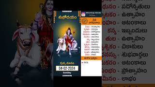 Daily Panchangam and Rasi Phalalu Telugu  4th February 2024  Nithra Telugu Calendar [upl. by Amada834]