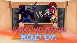 LN amp FNF React  Mario Madness V2 Secret Exit  FNF Mod [upl. by Warram885]