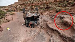 Grampas Jeep Moab Rim Roll Over and Recovery [upl. by Bega]