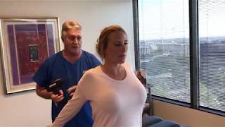 Houston Chiropractor Dr Gregory Johnson Adjusts Houstonian Woman Suffering From Lower Back Pain [upl. by Einna]