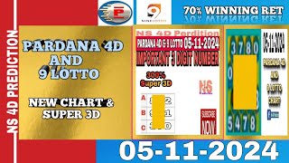 05112024 Pardana 4D And 9 Lotto Daily Chart With Super 3D By Ns 4D Prediction [upl. by Killion]