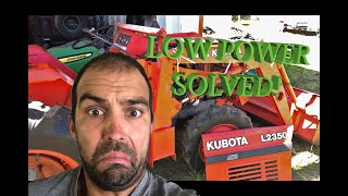 Kubota L2350 Diesel Tractor Low Power or Dying Issue Solved [upl. by Adlev]