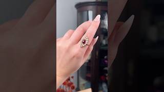 Antique Garnet and Pearl Ring garnet pearl ring antiquejewelry [upl. by Gilberte]