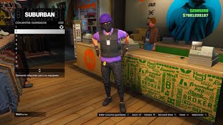 Conjuntos Tryhard Con Casco Morado Gta 5 Online [upl. by Terraj17]