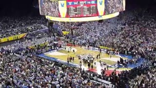 Crowd Reaction  UNC Marcus Paige 3 pointer  Villanova Kris Jenkins Game Winner  NRG Stadium [upl. by Elades572]