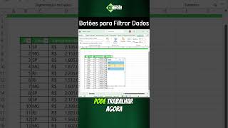 EXISTE BOTÃO PARA FILTRAR TABELA NO EXCEL EXCEL TABELAS CURSODEEXCELONLINE [upl. by Meter]