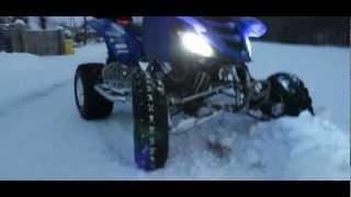 Yamaha Raptor 660 in snow [upl. by Leidba]