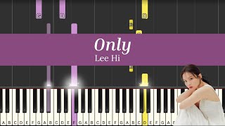 Sheet Lee Hi  Only  Piano Tutorial [upl. by Atiekram410]