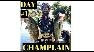 DERBY DAY1  2019 FLW Tour  Lake Champlain  Late June Northern Smallmouth [upl. by Fiden826]