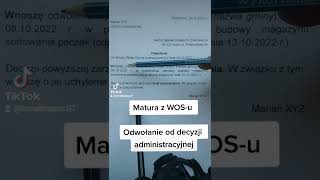 WOS Odwołanie od decyzji administracyjnej [upl. by Karlen]