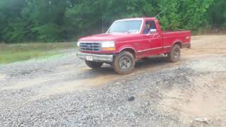 1995 ford f150 inline 6 on 31quot buckshots [upl. by Eilyr]