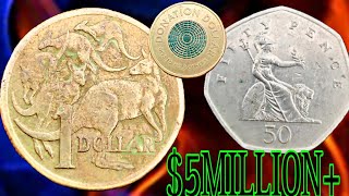 Get Rich with CoinsAustralias 1 and UKs 50 Pence Collectibles [upl. by Fessuoy]