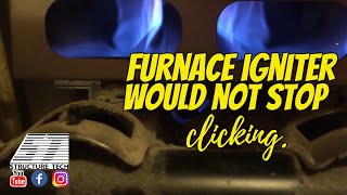 Furnace igniter would not stop clicking at a Mahtomedi Home Inspection [upl. by Atiekram]