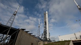 SpaceX CRS3  Falcon 9 and Dragon Go Vertical [upl. by Publius]