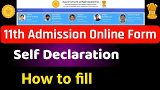 11th Admission 2023 Self Declaration Form Download  How to fill Self Declaration Undertaking Form [upl. by Assisi365]