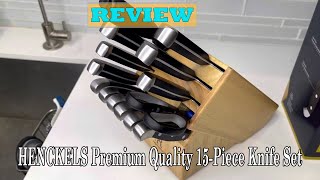 HENCKELS Premium Quality 15Piece Knife Set Review  Is It Worth It [upl. by Dinsmore]