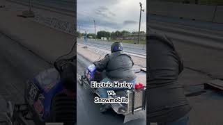 Snowmobile vs Electric Harley Livewire [upl. by Aikal]