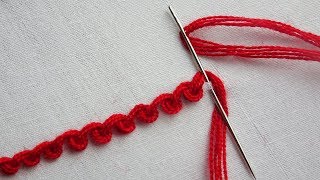 basic hand embroidery tutorial Scroll Stitch [upl. by Ninazan]