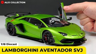 Unboxing of Lamborghini Aventador SVJ 118 Scale by AUTOart Models 4K [upl. by Aekan736]