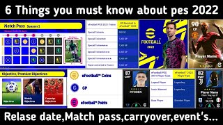 6 important things you must know about pes 2022 relase datematchpass carryover [upl. by Rosner]