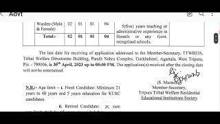 Eklavya school PGTTGT HOSTEL WARDEN Recruitment 2023 [upl. by Llerrat]