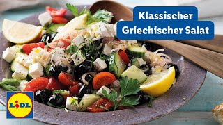 Schneller Griechischer Salat  schnell amp einfach  Lidl Kochen [upl. by Darmit]