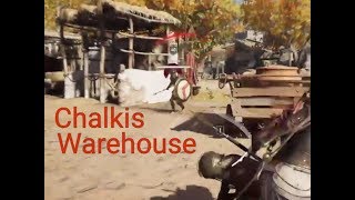 Assassins Creed Odyssey  Chalkis Warehouse  Loot treasure  Burn War supplies [upl. by Neersan]