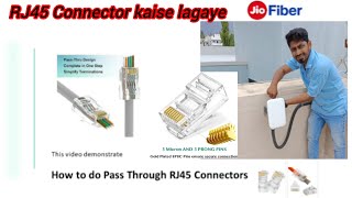 How to do Pass Through RJ45 Connector  RJ45 Connector kaise lagaye  RJ 45 rj45 [upl. by Marolda]