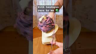 Starting something new with handspun yarn crochet handspunyarn knitting fiberart [upl. by Quintin338]