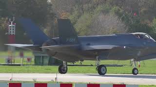 F35 Taxi and Loud Take Off Volkel Air Base November 2 2022 [upl. by Evander860]