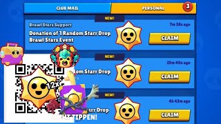 FREE GIFT 🎁 QR CODE 12 STARR DROPS BRAWL STARS 🤩 BRAWLSTARS [upl. by Aihsein]