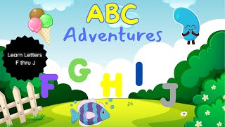 ABC Adventures Learn Letters F to J with Fun Characters  Little Brain Builders [upl. by Wertheimer]