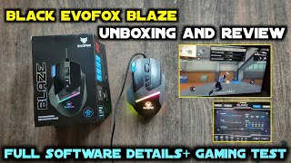 AMKETTE Evofox BLAZE Black 12800 Dpi Gaming Mouse Sensor And 8 Buttons RGB Wired Optical Full Review [upl. by Ahsata]