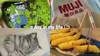 a day in my life 💭  aesthetic vlog ✨  life in VietNam 🍊🥝 chill vlog [upl. by Eisiam999]