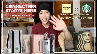 2024 Starbucks Planner Unboxing and Starbucks Holiday Collection 2024 Starbucks Tradition [upl. by Annahc619]